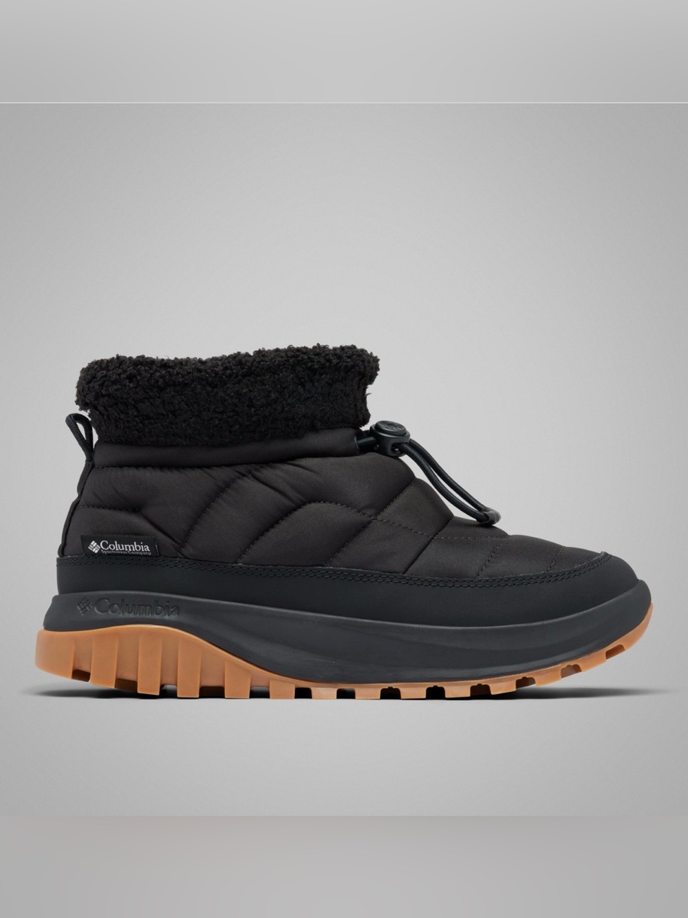Columbia Snowtrot Shorty Wide Winter Quilted Slip-On Boots with Gum Outsole